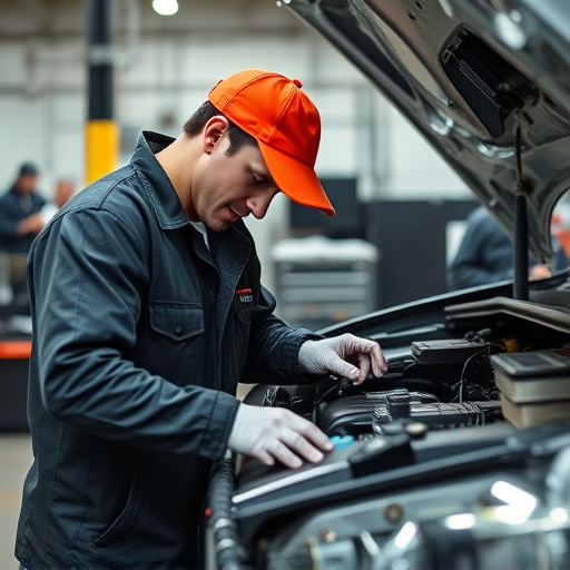auto technician working
