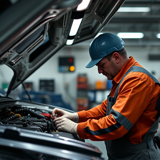 auto technician working