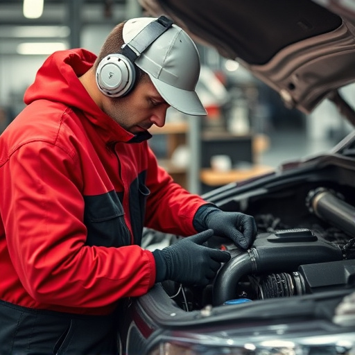 auto technician working
