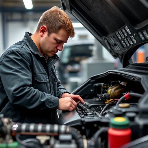 auto technician working