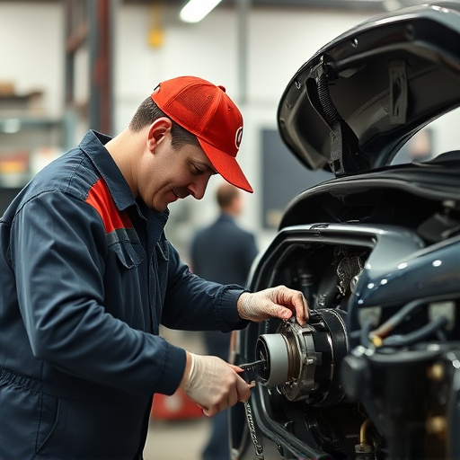 auto technician working