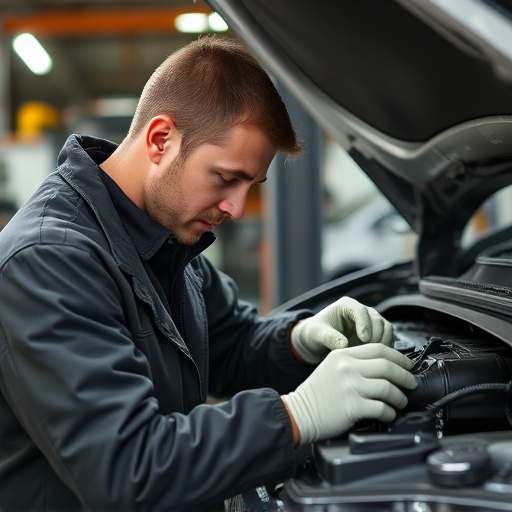 auto technician working