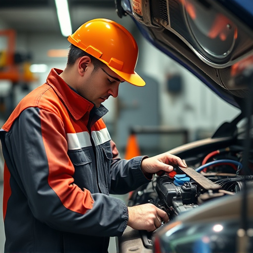auto technician working