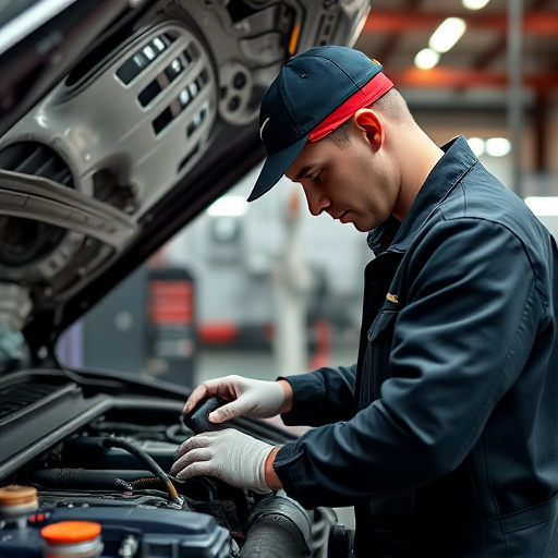 auto technician working