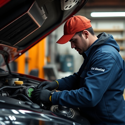 auto technician working