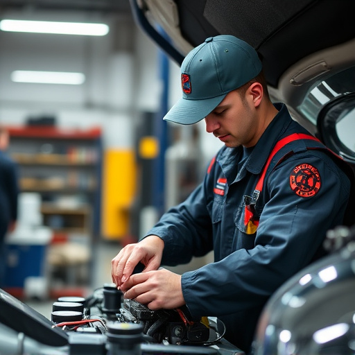 auto technician working