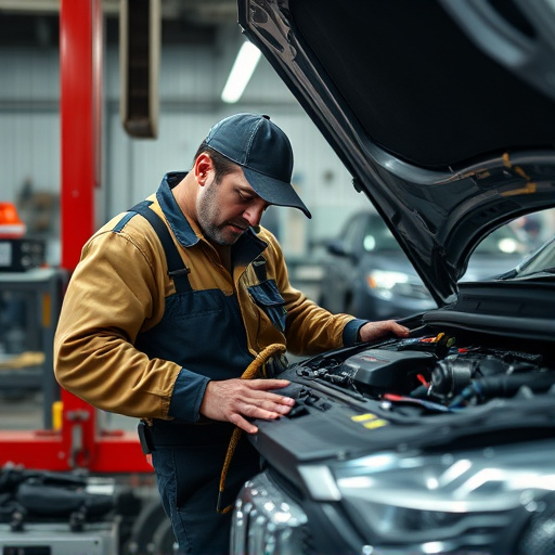 auto technician working