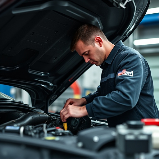 auto technician working