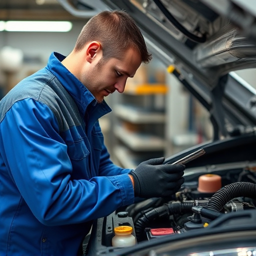 auto technician working