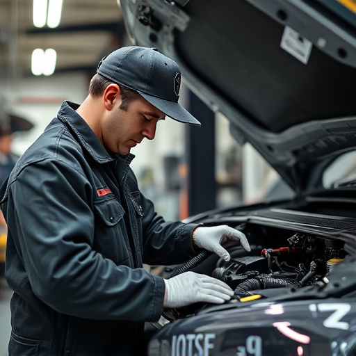 auto technician working