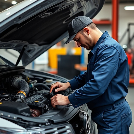 auto technician working