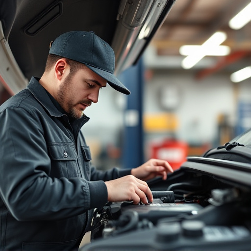 auto technician working