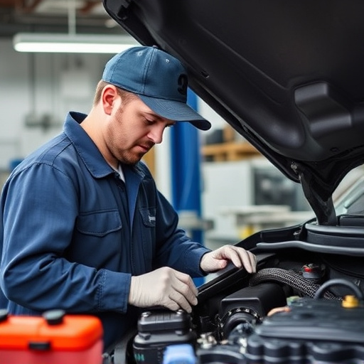auto technician working
