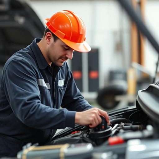 auto technician working