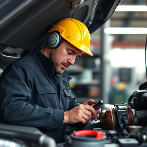 auto technician working