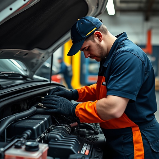 auto technician working