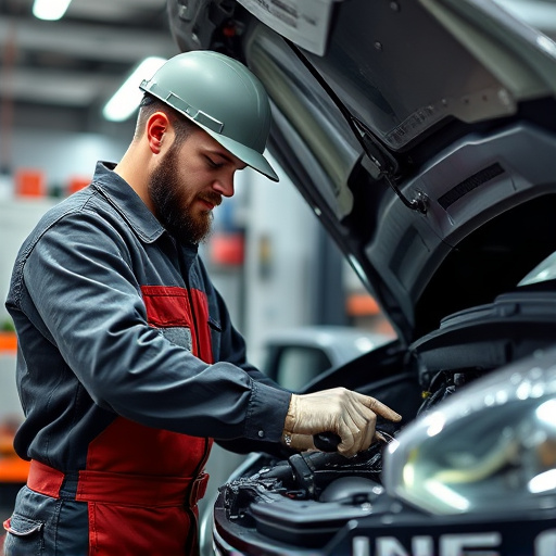 auto technician working