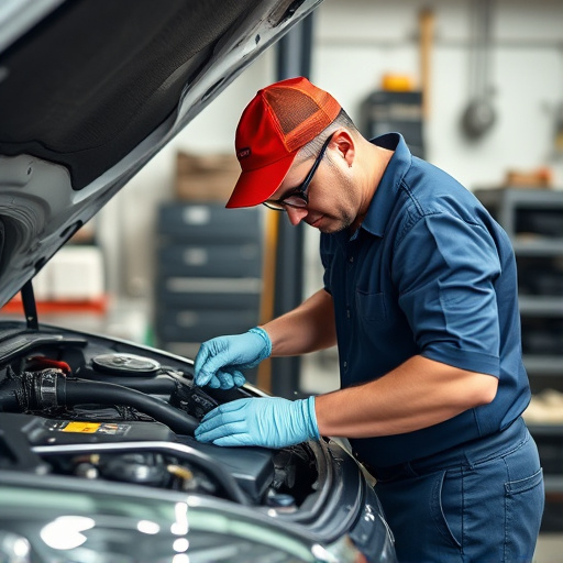 auto technician working