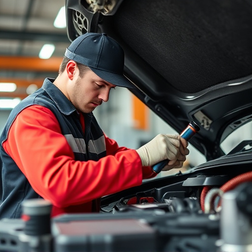 auto technician working