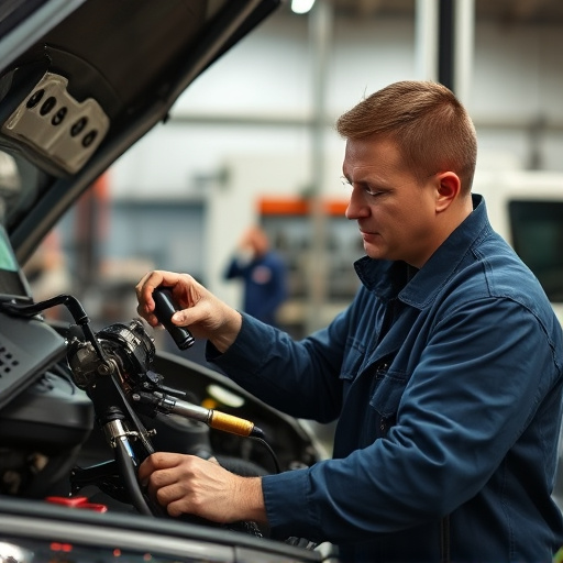 auto technician working