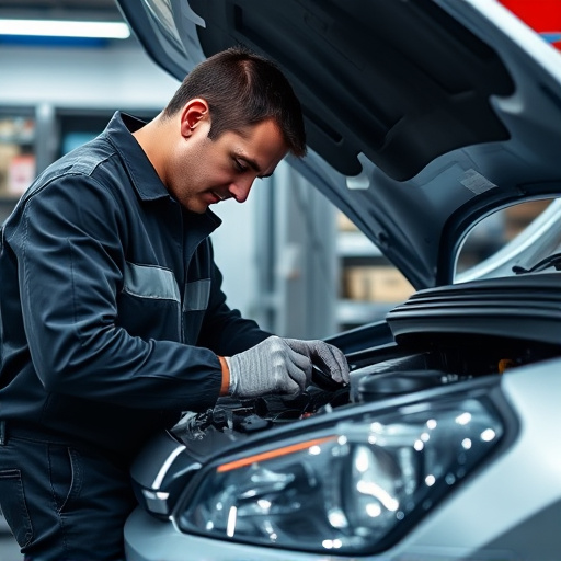 auto technician working