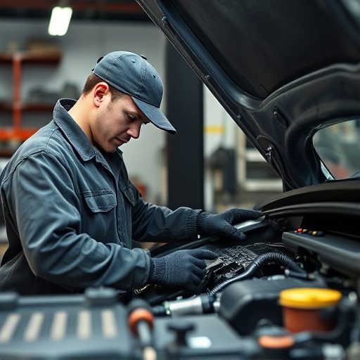 auto technician working