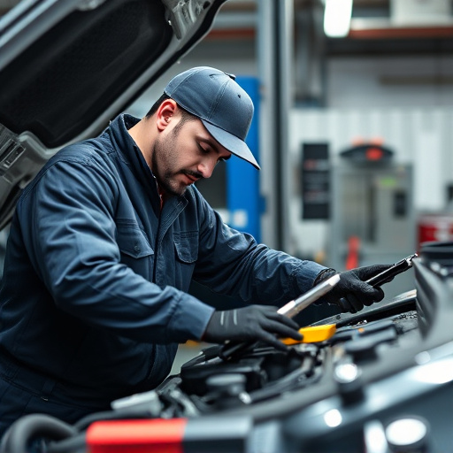 auto technician working