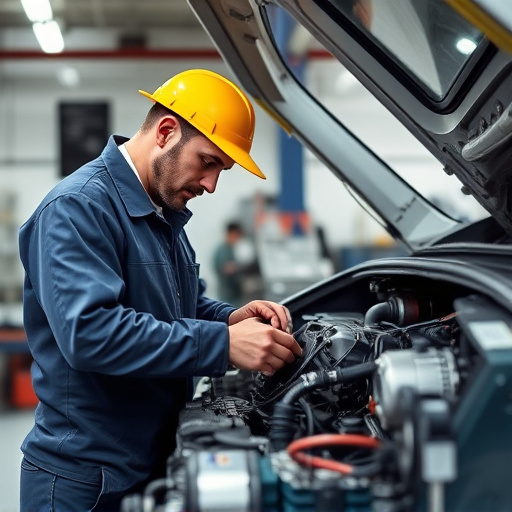 auto technician working