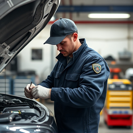 auto technician working