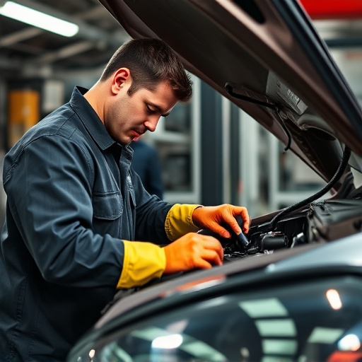auto technician working
