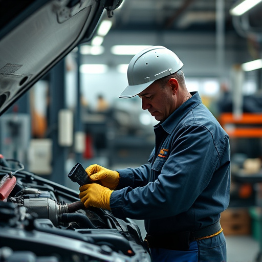 auto technician working