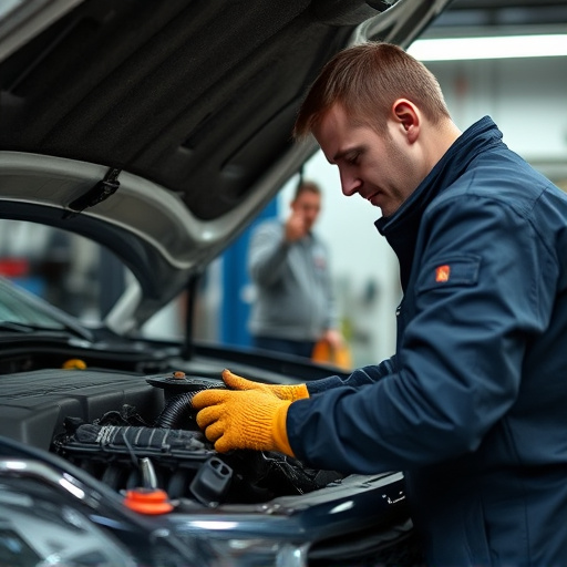 auto technician working