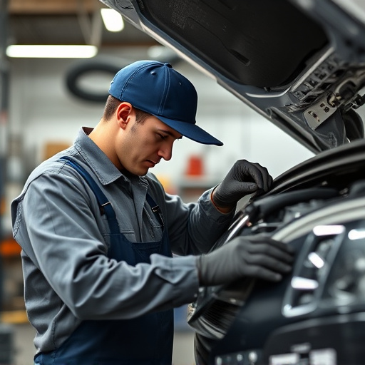 auto technician working