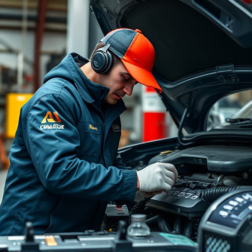 auto technician working