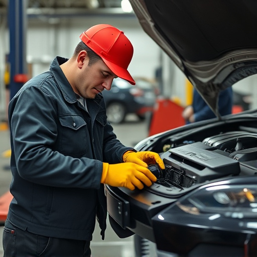 auto technician working