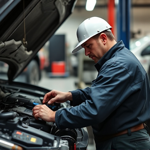 auto technician working