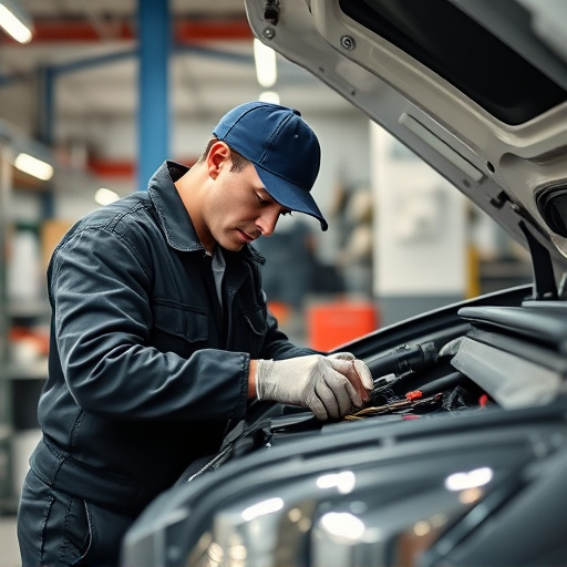 auto technician working