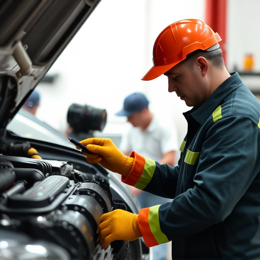 auto technician working