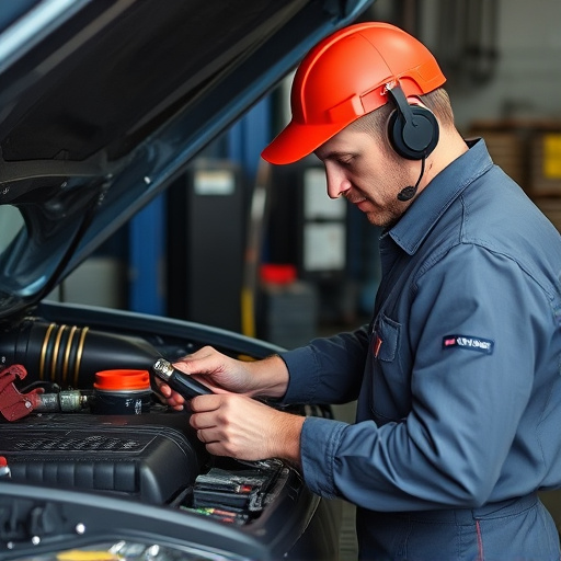 auto technician working