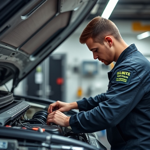 auto technician working