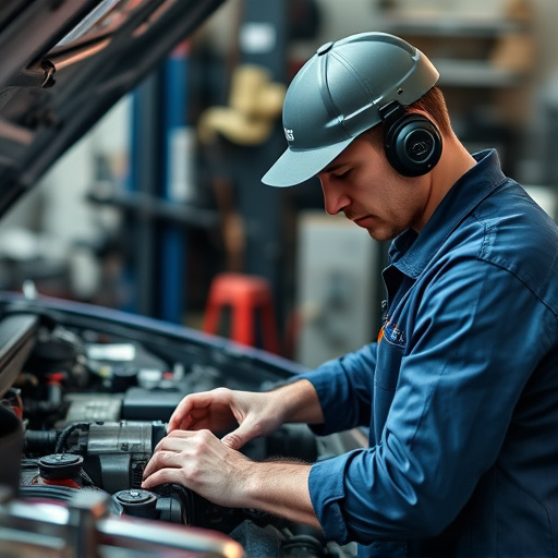 auto technician working
