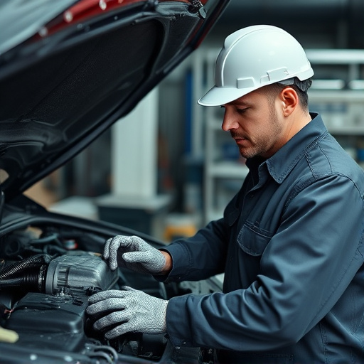 auto technician working