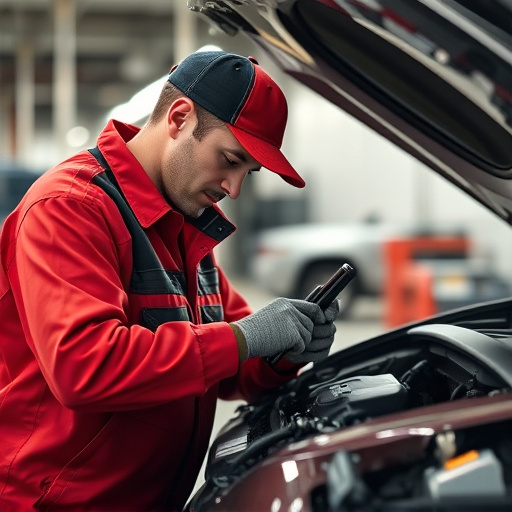 auto technician working