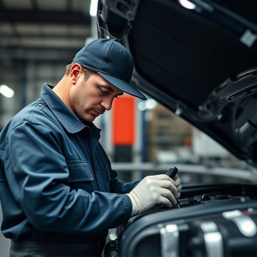 auto technician working