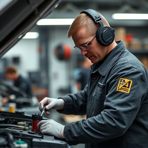 auto technician working