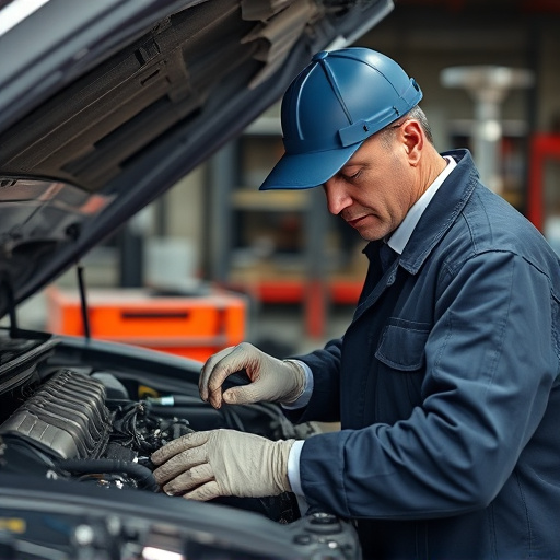 auto technician working