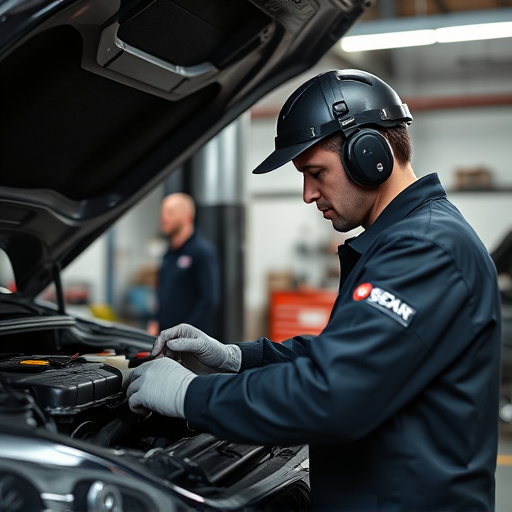auto technician working