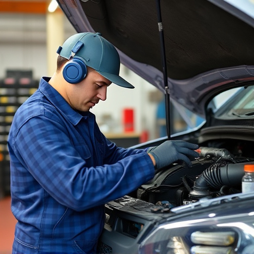 auto technician working