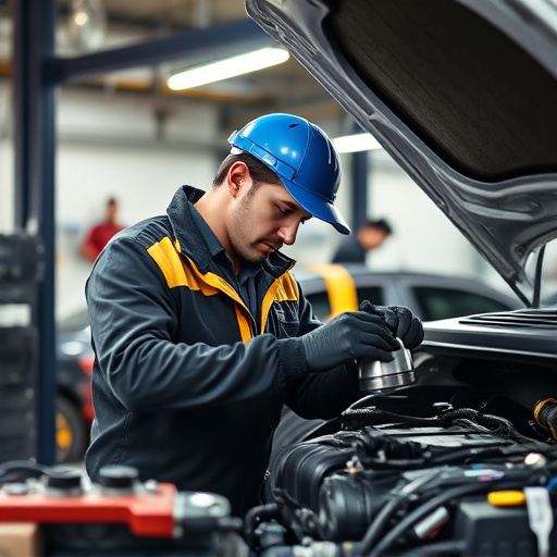 auto technician working
