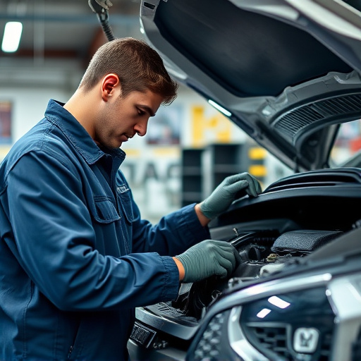 auto technician working